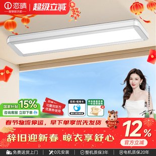 恋晴超薄电动晾衣架隐形阳台晾衣杆自动遥控升降大灯9202