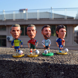 C罗梅西内马尔亚马尔足球人偶手办模型玩具摆件球迷周边礼物