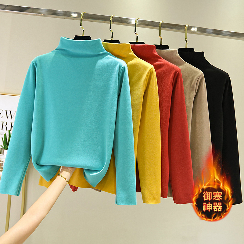 打底衫加绒加厚百搭长袖