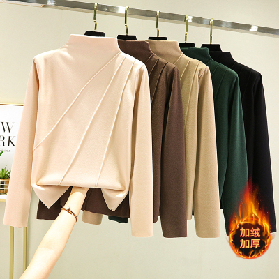 秋冬德绒半高领打底衫