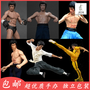 李小龙手办龙虎争斗李振潘模型截拳道黄衣猛龙过江摆件雕像周边3D