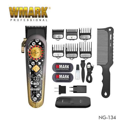 WMARK无线充电理发器 440C不锈钢粉末冶金刀片理发剪电推剪NG-134