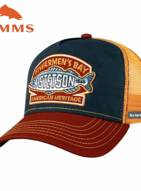 25新款美国同款潮牌SIMMS钓鱼帽子纯棉帽路亚帽海钓帽鸭舌帽刺绣