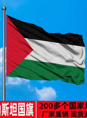 巴勒斯坦国旗PALESTINE Flag主题活动旗子世界各国国旗制作定制大