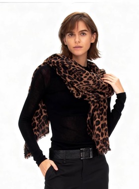 现货正确版F@X COPY 探险者豹纹围巾豹纹丝巾1：1yuan版围脖时髦