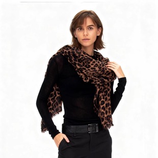 现货正确版F@X COPY 探险者豹纹围巾豹纹丝巾1:1yuan版围脖时髦