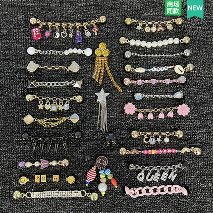 新款crocs女生洞洞鞋金属钻石系列饰品可拆卸鞋上配件洞洞鞋鞋花