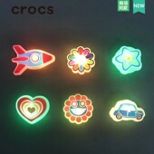 饰配件正品 新款 装 花扣洞洞鞋 卡洛驰卡通立体智必星LED闪灯 crocs鞋