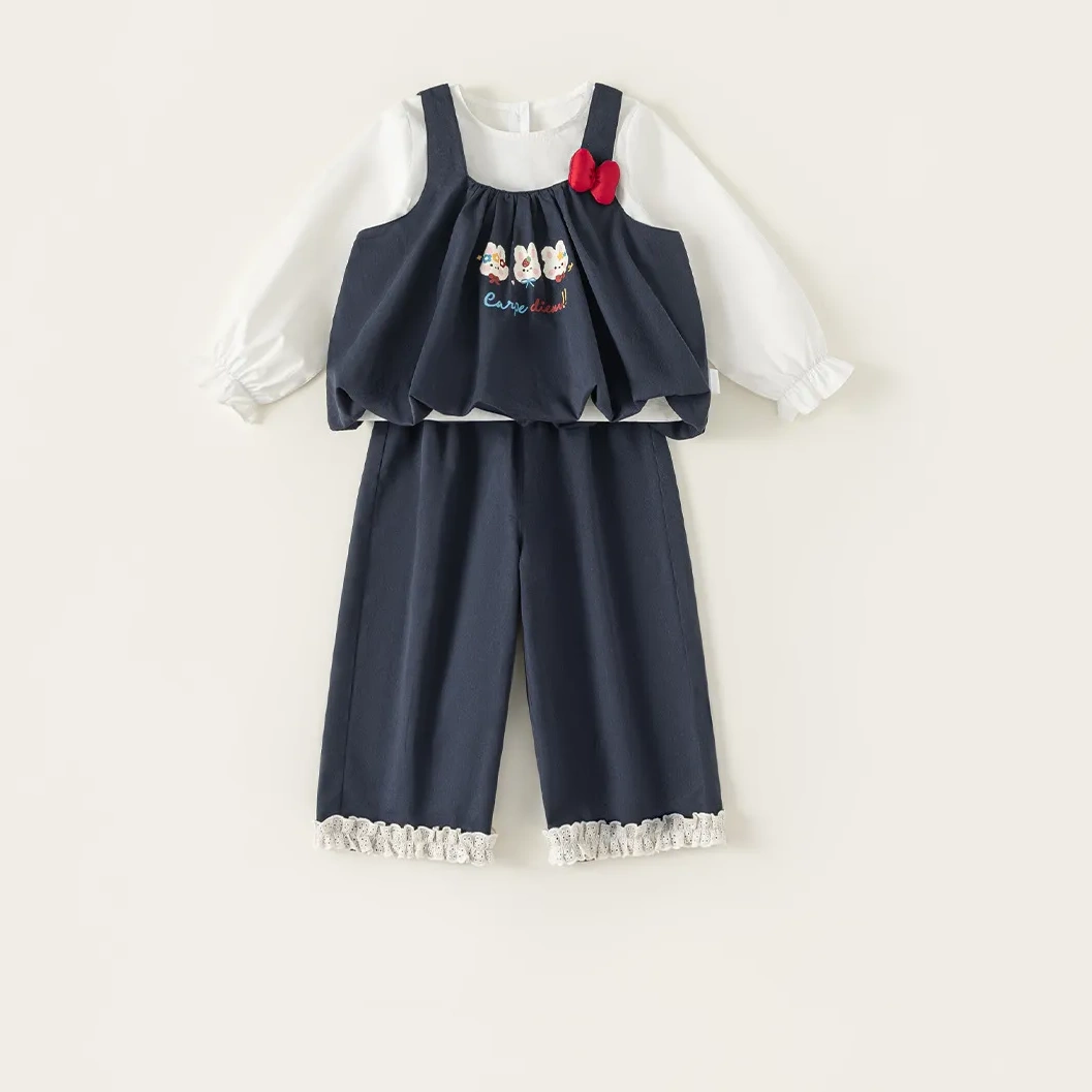 童装女童套装可爱吊带纯色衬衫花边休闲裤儿童三件套休闲装,童装/婴儿装/亲子装,其它,淘宝优惠券,粉丝福利购,淘宝优惠卷