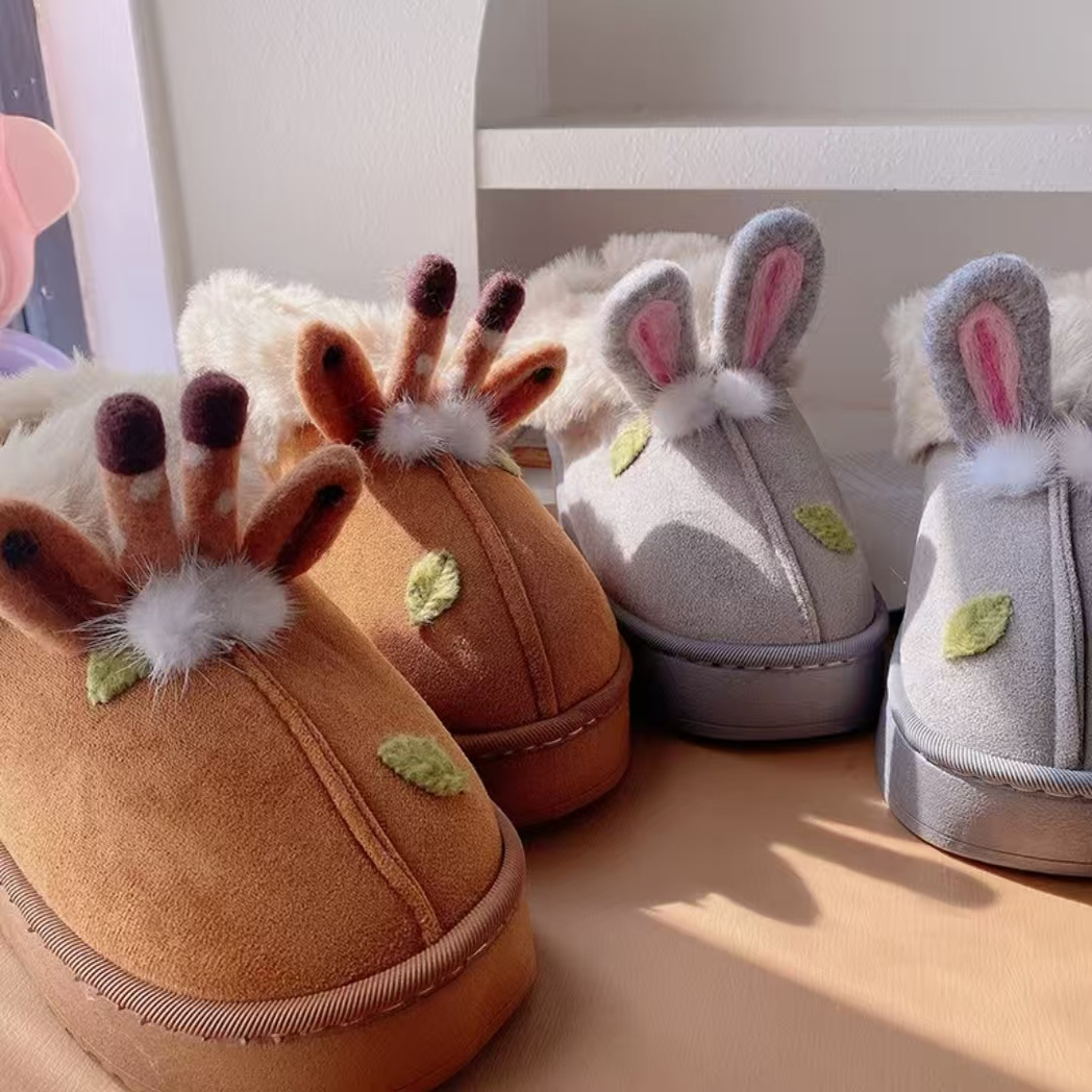 HD1141A05厚底毛毛拖鞋包头女鞋外穿冬棉鞋加绒保暖半拖鞋棉拖鞋