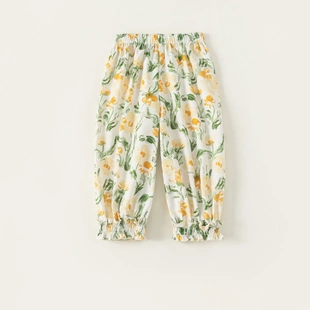 童装女童防蚊裤春夏新品满印儿童束脚裤户外小童长裤宝宝裤子