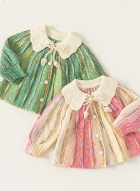 毛衣开衫+蝴蝶结配饰QY52005A