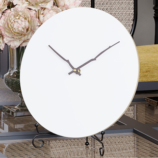 纯白钟表圆形白板手工diy教具钟面自制挂钟空白学生手绘毕业设计