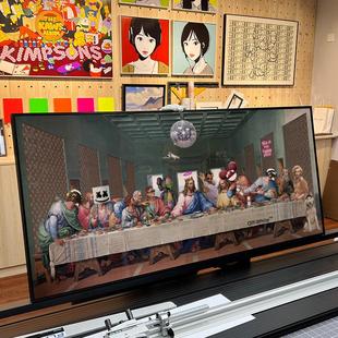 潮流恶搞名人画最后的晚餐装饰画客厅沙发背景墙挂画创意小众壁画