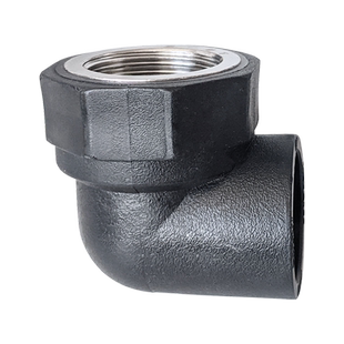 PE内丝弯头内牙弯接头2032405063热熔黑管自来水管接头4分6分配件