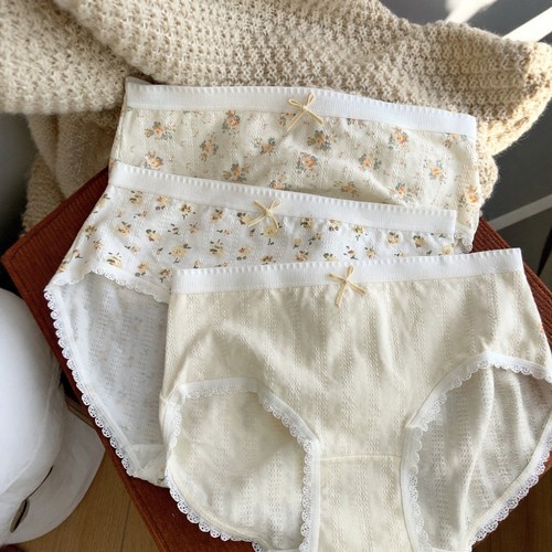 5条甜美可爱碎花A类婴儿棉内裤