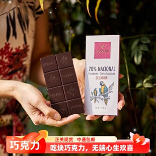 意大利巧克力巨匠多莫瑞Domori单源黑巧零食50g 舌尖上的世界风味