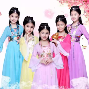 儿童古装嫦娥七仙女服装大话西游记角色扮演儿童紫霞仙子表演出服