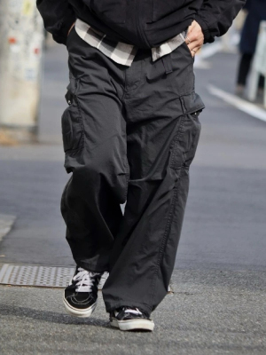 毕入款 小紫RipStop Filed Cargo Pants防撕裂伞兵工装裤口袋长裤