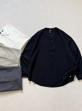 日系户外机能Versant Soleil SOLOTEX轻量华夫格亨利领长袖T恤