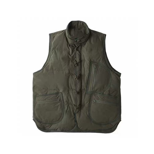 日单Porter Classic WEATHER CHINESE DOWN VEST盘扣保暖羽绒马甲