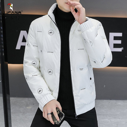 啄木鸟冬季加厚保暖立领羽绒服男