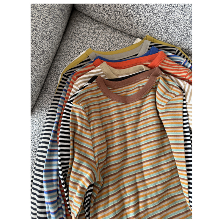 日式秋冬纯棉磨毛轻质保暖T恤