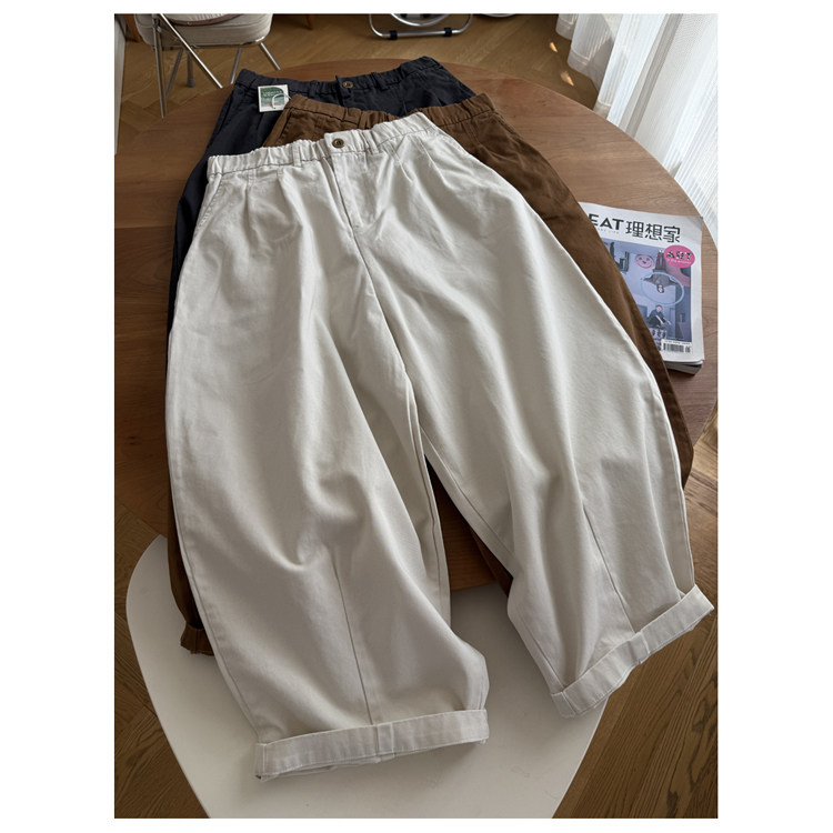 秋新款纯棉斜纹休闲宽松气球裤立体解构剪裁显瘦长裤,女装/女士精品,休闲裤,淘宝优惠券,粉丝福利购,淘宝优惠卷