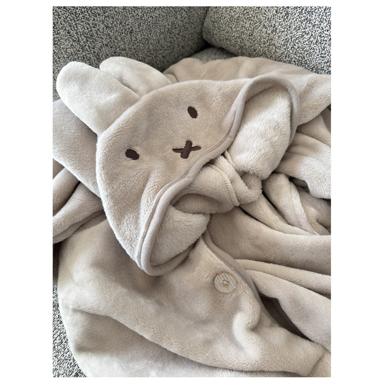 日式秋冬法兰绒长款睡袍家居服轻质保暖长袖睡裙