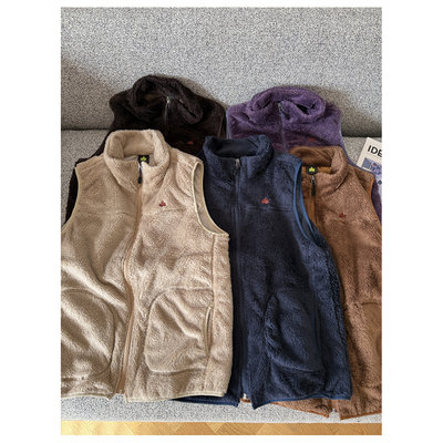 立领马夹户外山系珊瑚绒马甲