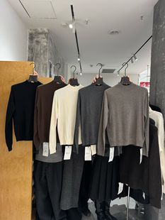 高弹力打底衫 山羊绒莫代尔半高领针织衫 毛衣0102 新款 DVZ2025冬季