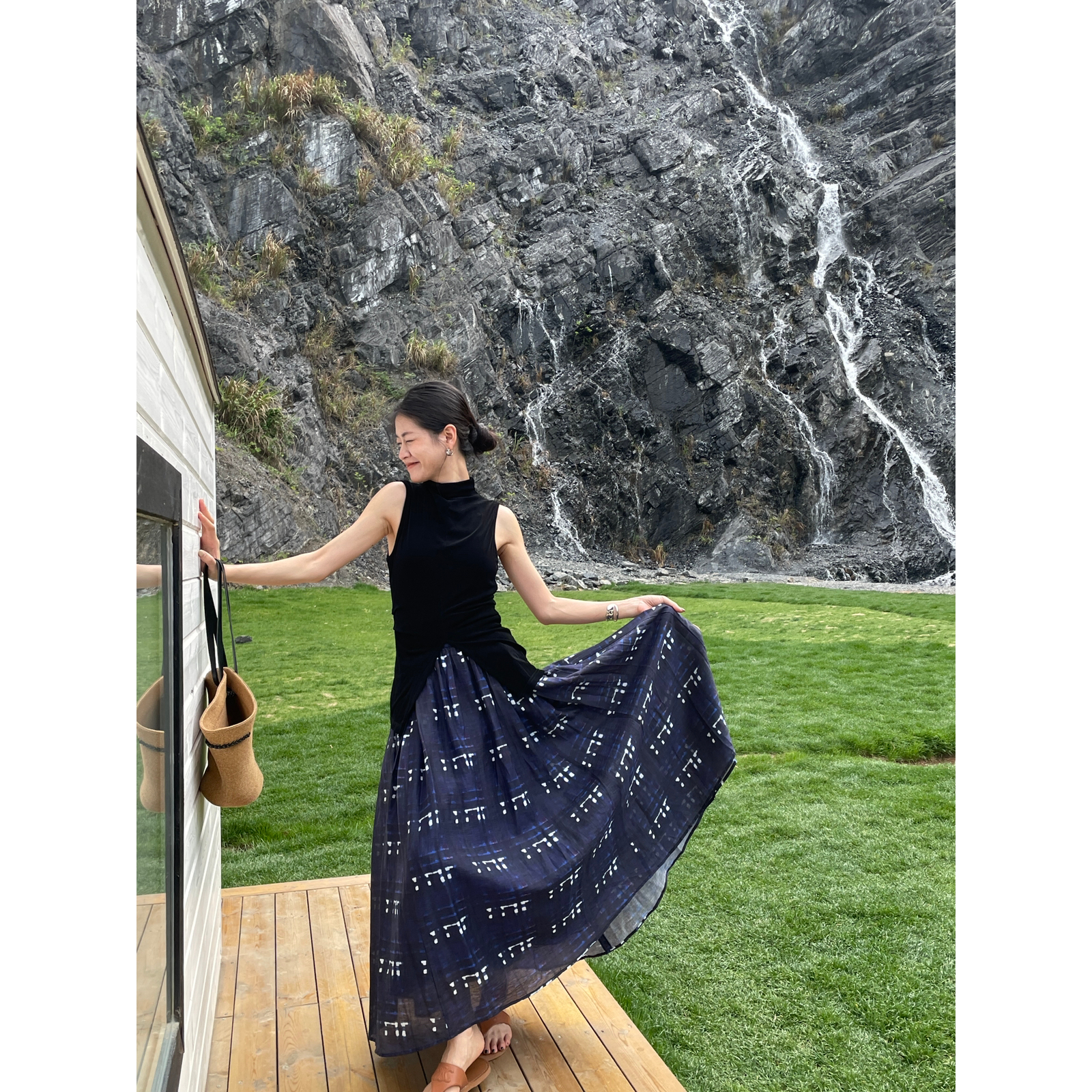 SOUL法式复古优雅高级花色半身裙