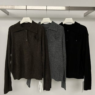 15061 RIVERS秋上新polo领通勤百搭气质毛衣针织衫