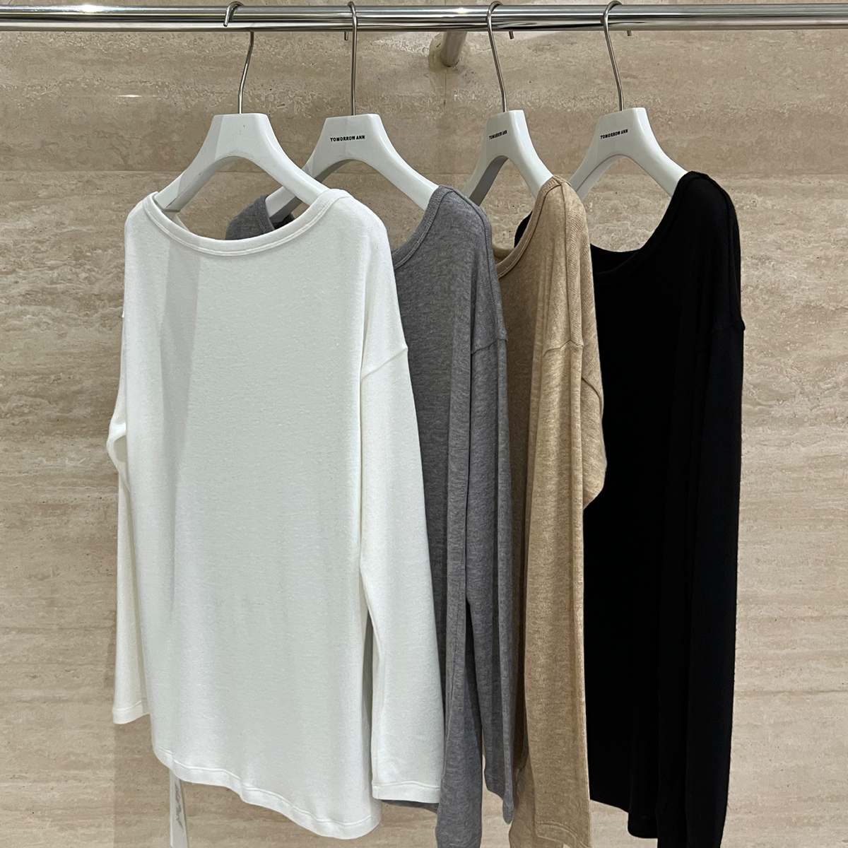 TOMORROW ANN-秋上新宽松时尚极简百搭显瘦套头小衫11755