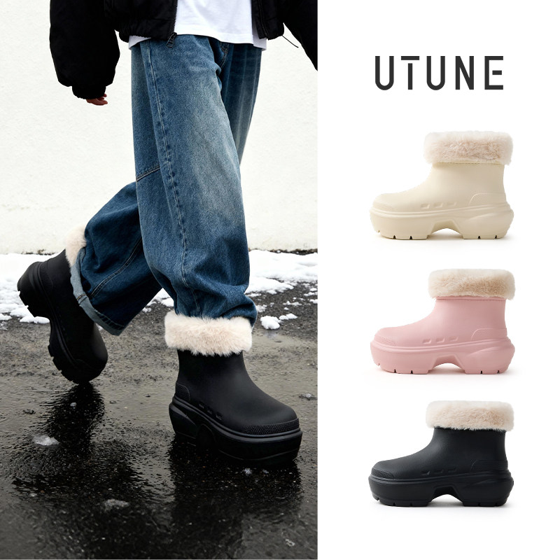 优调雪地靴女冬新款厚底加绒防滑