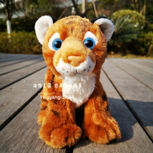 野生动物仿真小华南虎毛绒玩具老虎宝宝公仔早教儿童生日圣诞礼物