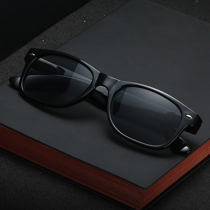 经典老花镜方框男士全框米钉黑色眼镜防紫外线钓鱼驾驶老花太阳镜