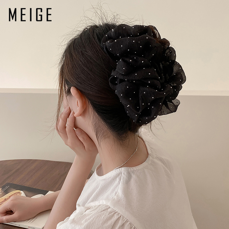 美歌双面网纱云朵泡泡抓夹