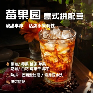 酸甜干净 莓果园 意式 拼配咖啡豆 香醇浅烘454g 精品手冲咖啡美式