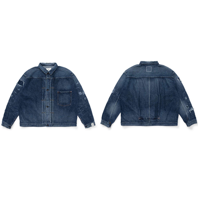 余文乐联名补丁牛仔夹克外套