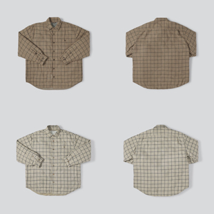 特价不退换MADNESS 23FW余文乐同款羊毛混纺格子棉服长袖衬衫男