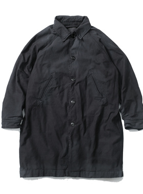 工装飞行员 MADNESS 25AW BG OVERCOAT水洗做旧夹棉长款夹克外套