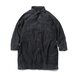 工装飞行员 MADNESS 25AW BG OVERCOAT水洗做旧夹棉长款夹克外套