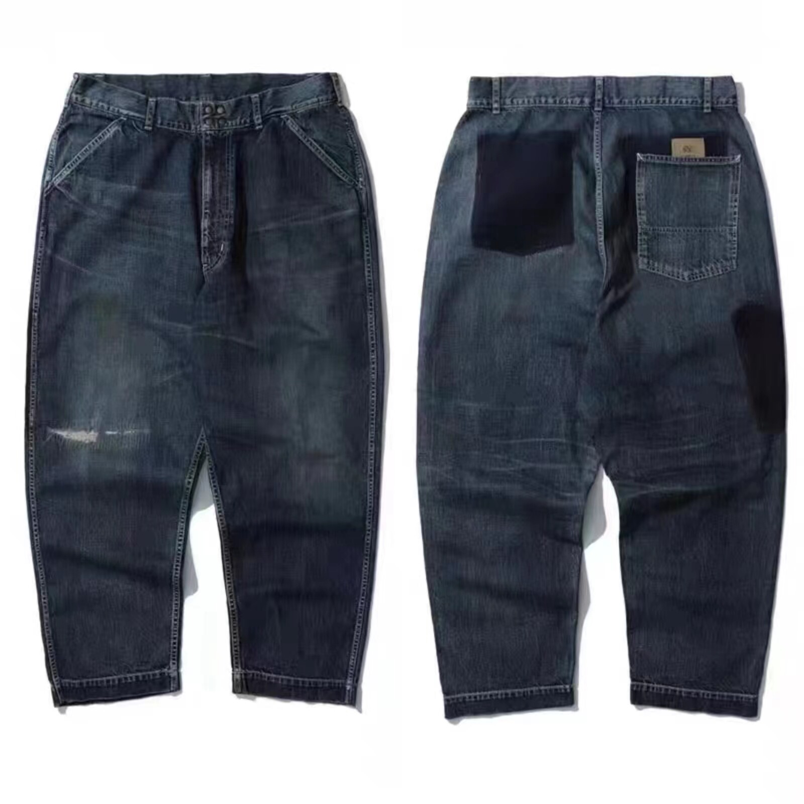 水洗跨牛2.0宽松牛仔裤