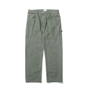 工装飞行员 MADNESS 余文乐水洗做旧伐木工装裤泼墨休闲长裤