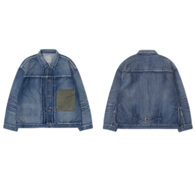 工装飞行员 MADNESS 24AW 余文乐同款十周年北京限定牛仔衣外套男