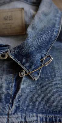 925纯银复古别针扣针胸针