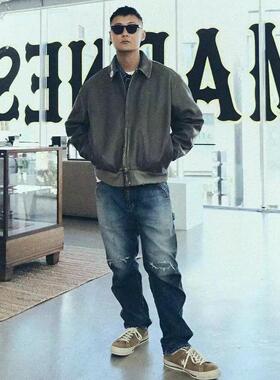 工装飞行员 MADNESS  LEATHER JACKET 十周年限定 余文乐皮衣夹克