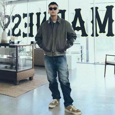 工装飞行员 MADNESS  LEATHER JACKET 十周年限定 余文乐皮衣夹克