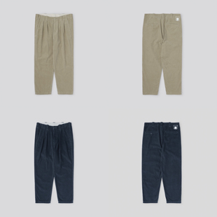 工装飞行员 MADNESS 23FW 余文乐双褶CHINO休闲宽松灯芯绒长裤男